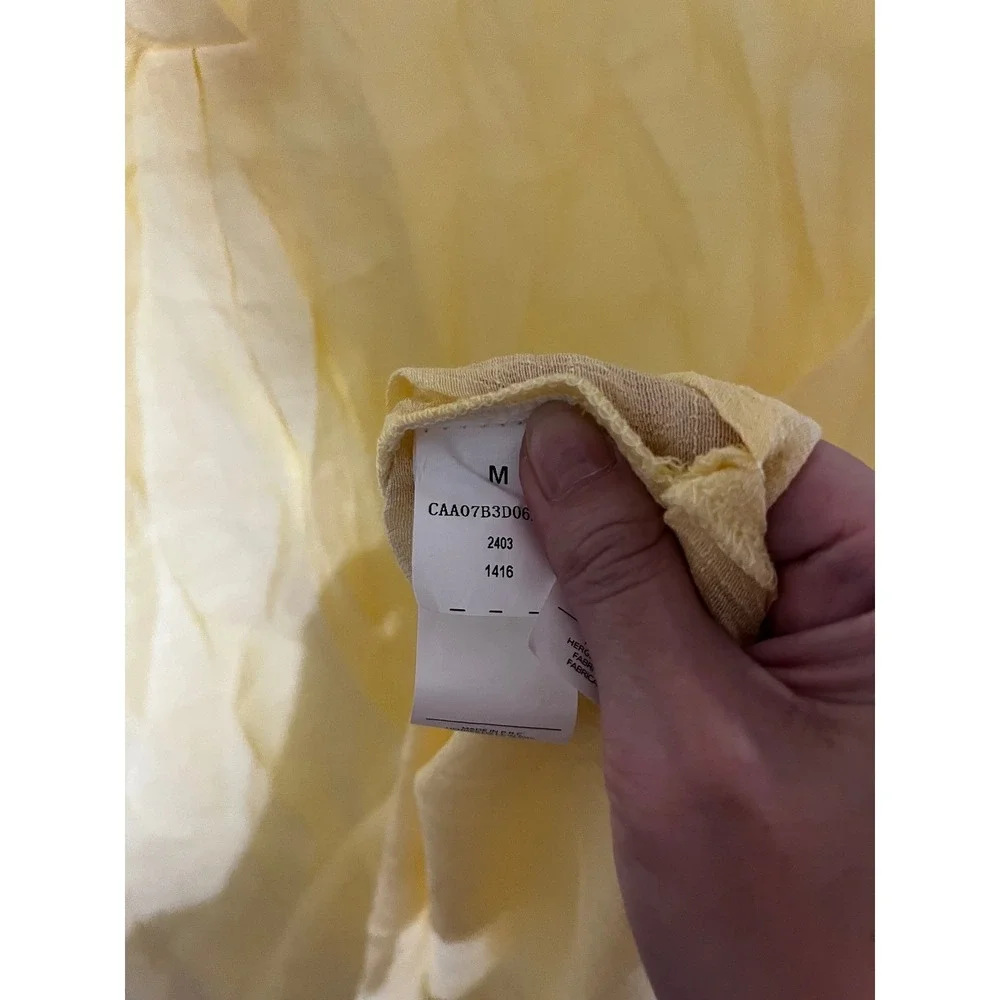 NWT Cupshe Boho V-Neck Shirt Mini Dress Yellow Medium‎